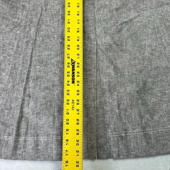 7th Avenue Design Studio Skirt 12 Linen Blend Belted A-line Lined Pockets - Picture 4 of 10